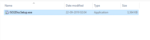 Når filen er downloadet, vil den være en exe-fil