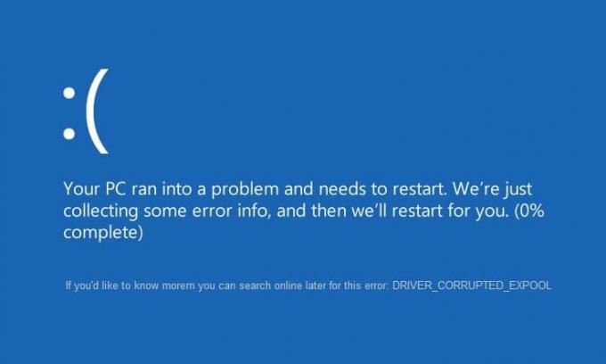 Opravte chybu Expool poškodený ovládačom v systéme Windows 10