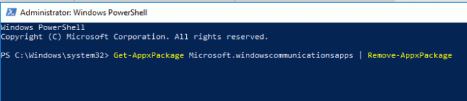 Resetați aplicația Mail în Windows 10 folosind PowerShell