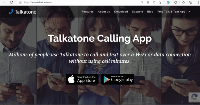 Talkatone-Webseite | beste kostenlose WLAN-Anruf-App für Android