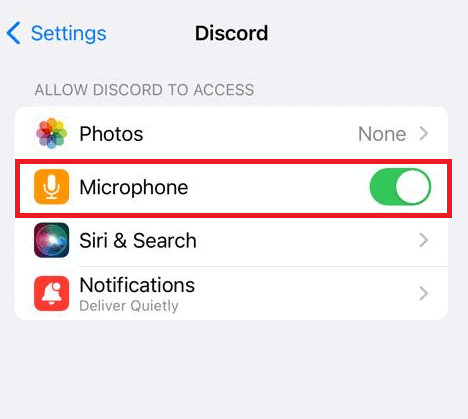 Įjunkite jungiklį šalia mikrofono | Discord mobilusis mikrofonas neveikia su ausinėmis