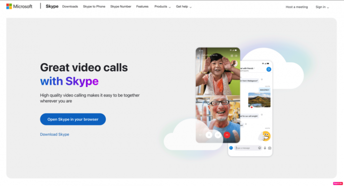 Skype-Homepage