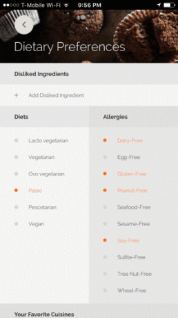 Yummly App Receitas Preferências Dietéticas 3