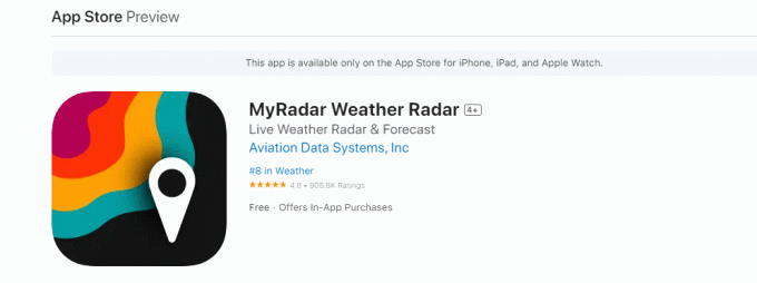 Radar meteo MyRadar. 22 de cele mai bune aplicații meteo pentru Apple Carplay