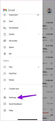 פתח את הגדרות Gmail