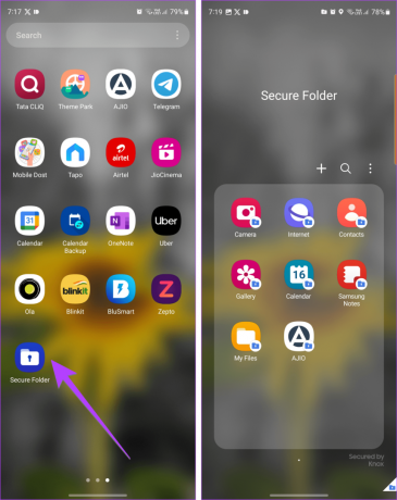 Samsung Secure Folder App Drawer