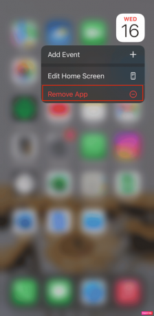 Tippen Sie auf App entfernen. Beheben Sie den Fehler „iPhone-Kalendereinladung kann nicht gesendet werden“.