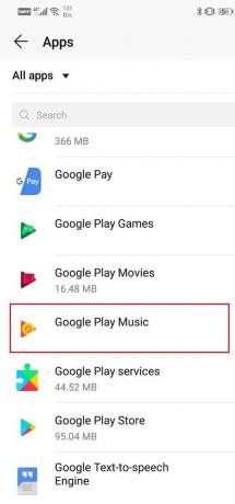 Suchen Sie nach Google Play Music und klicken Sie darauf