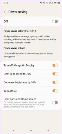 Batterisparemoduser