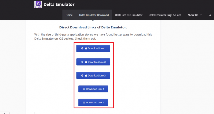 Rul ned, klik på linket for at downloade | hvordan man downloader delta emulator iOS