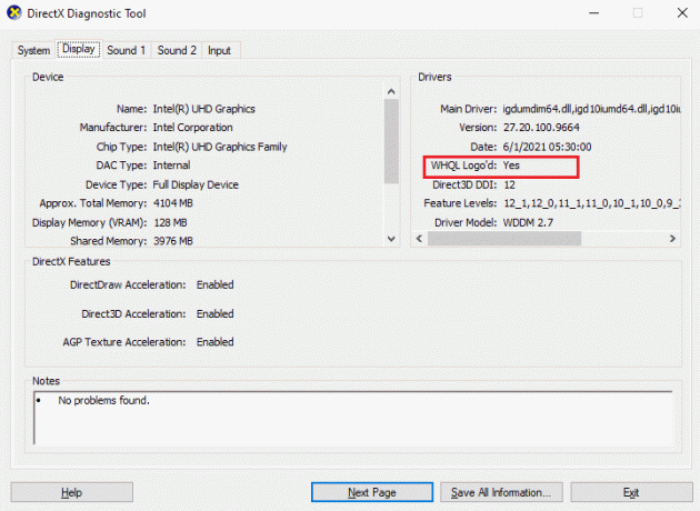 DirectX diagnoseverktøy. Reparer Steam Error Code 51 i Windows 10