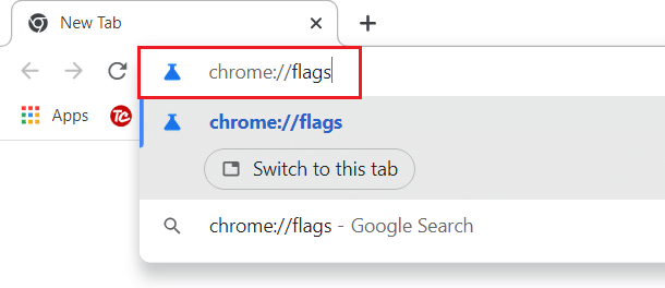 pojdite na stran z zastavicami za Chrome v Google Chromu