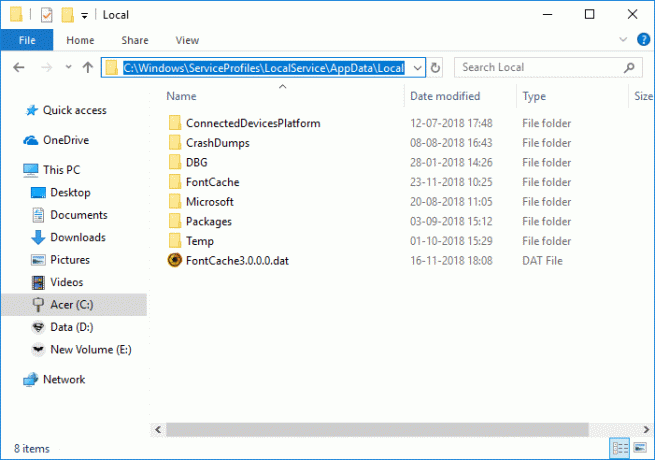 Obnovte vyrovnávaciu pamäť písiem v systéme Windows 10