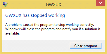 Popravek GWXUX je prenehal delovati
