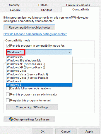 vælg enten Windows 7 eller Windows 8 dropdown muligheder. Ret High Ping i League of Legends