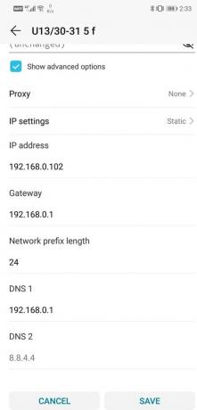 Redigera DNS-inställningarna. Ange " 8.8.8.8" under DNS 1 kolumn och " 8.8.4.4" under DNS 2 kolumn