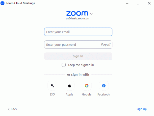 Zoom hesabına yeniden giriş yapın. Yakınlaştırma Hata Kodu 300'ü Düzeltin