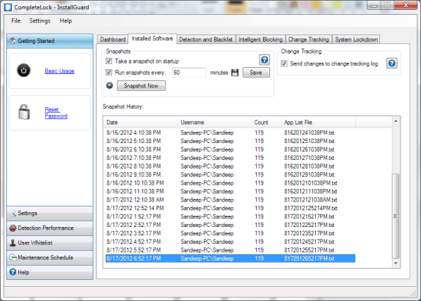 Zainstaluj zainstalowane oprogramowanie Guard