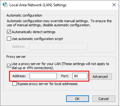 Сега, за да настроите прокси сървър, трябва да изберете анонимен IP адрес и номера на портове. 