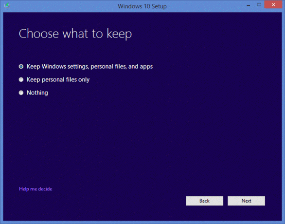 elige qué conservar en Windows 10