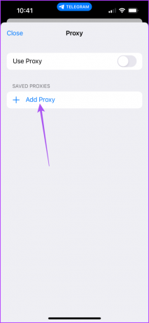 dodajte proxy podatke telegram iPhone