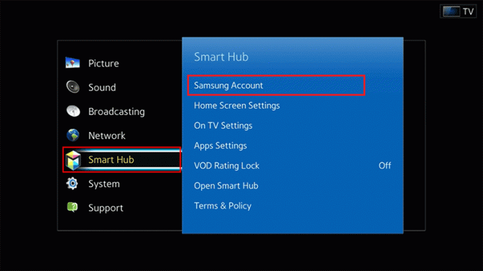 Samsung アカウントを選択