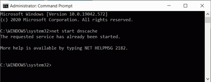 Net Start DNSCache