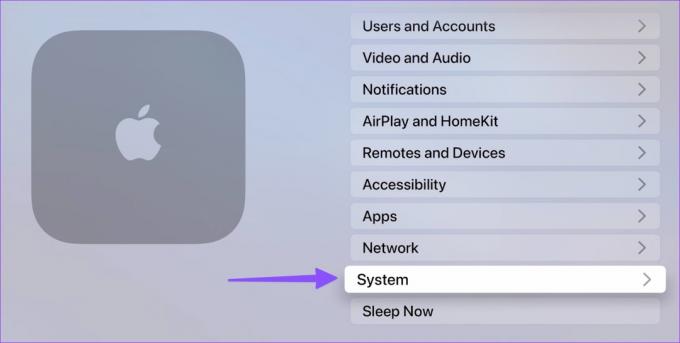 System på Apple TV