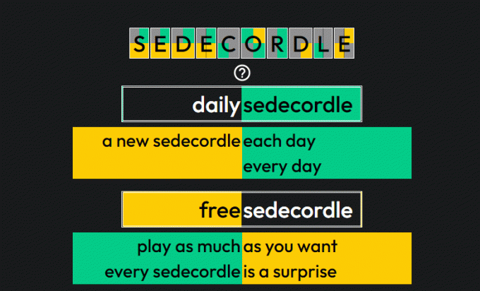 Стартирайте официалния уебсайт на Sedecordle