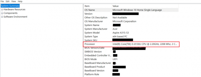 ouvrez les informations système et affichez les informations sur le processeur. Comment vérifier la génération du processeur Intel d'un ordinateur portable