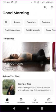 Yoga voor beginners-app 1