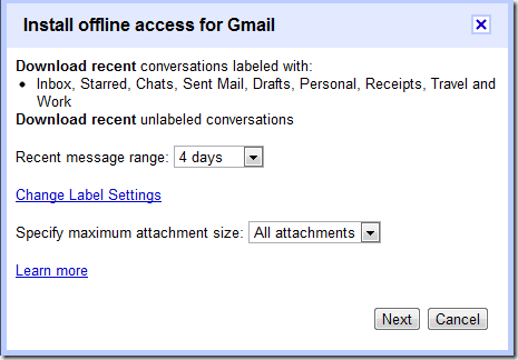 Acessar o gmail offline3