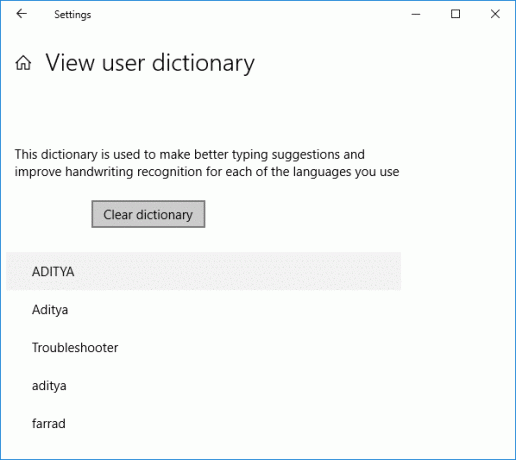 Pridėti arba pašalinti žodžius rašybos tikrinimo žodyne sistemoje „Windows 10“.