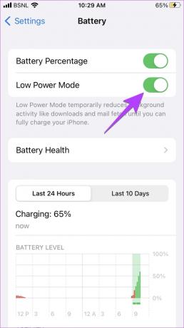 Putere scăzută a bateriei iPhone