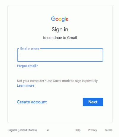 פתח את אתר Gmail והיכנס לחשבון שלך