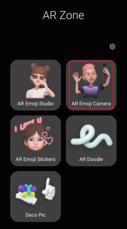 napauta AR Emoji Camera -vaihtoehtoa