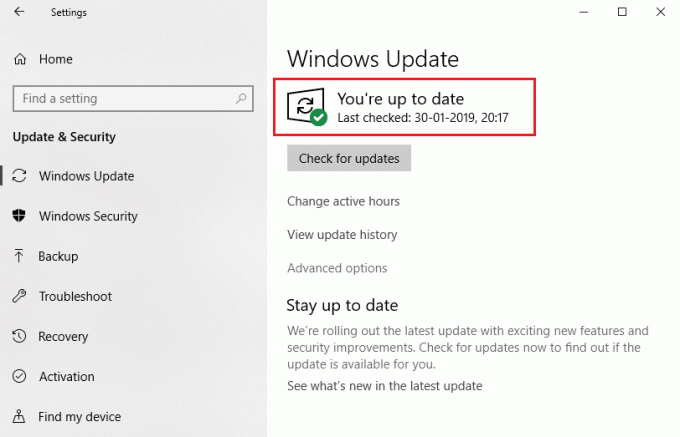windows update du är uppdaterad meddelande. Fix Discord fortsätter att krascha eller videon fryser