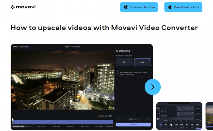 Movavi AI Upscaler | برنامج رفع مستوى الفيديو بالذكاء الاصطناعي