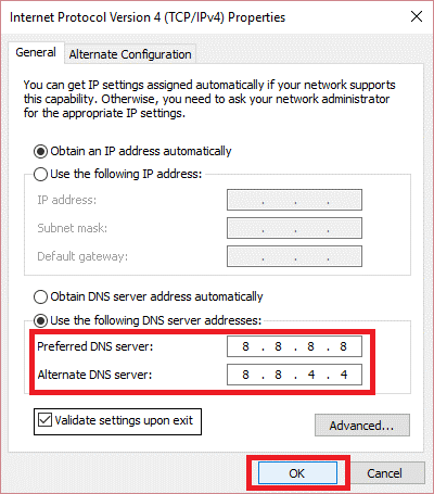 Promijenite DNS postavke u sustavu Windows 10