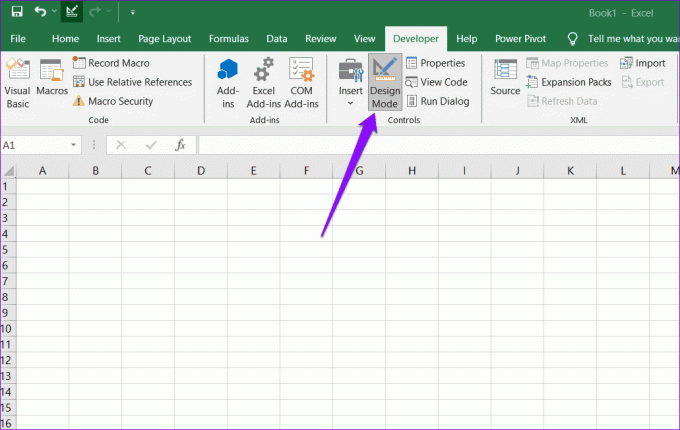 Väljuge Exceli kujundusrežiimist
