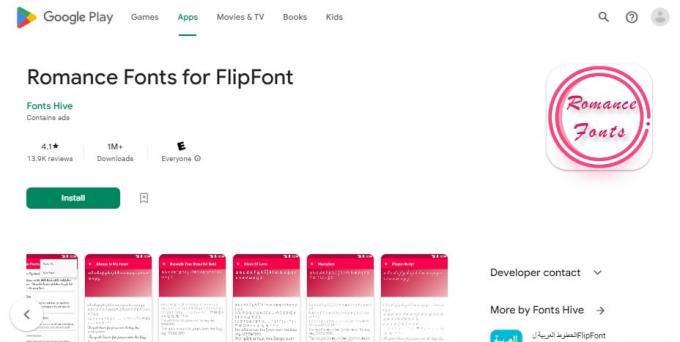 Шрифти Rmance для FlipFont