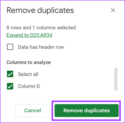 hoe u duplicaten in Google Spreadsheets kunt markeren en verwijderen 18