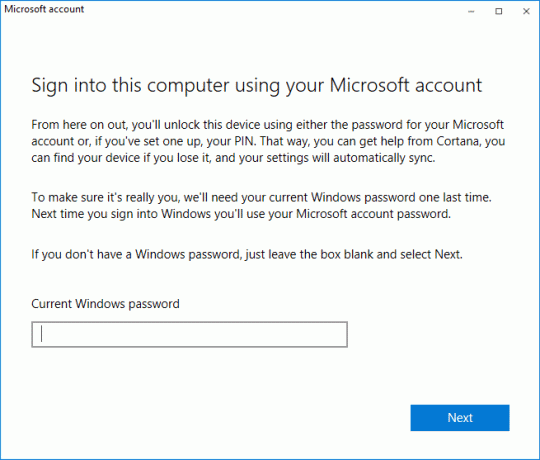 Prisijunkite prie šio kompiuterio naudodami „Microsoft“ paskyrą