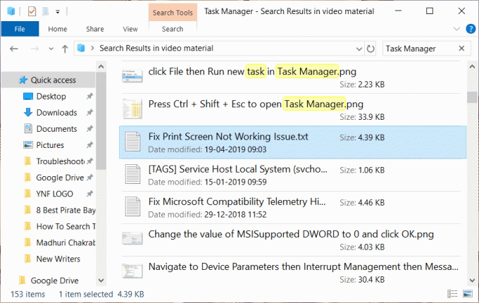 Tekstin tai sisällön etsiminen tiedostoista Windows 10:ssä