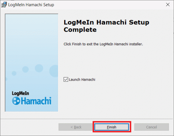 Cliquez sur Terminer. Correction de l'erreur VPN Hamachi dans Windows 10