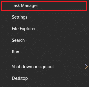 Faceți clic dreapta pe meniul Start și apoi faceți clic pe Manager de activități | Remediați Steam blocat la alocarea spațiului pe disc pe Windows