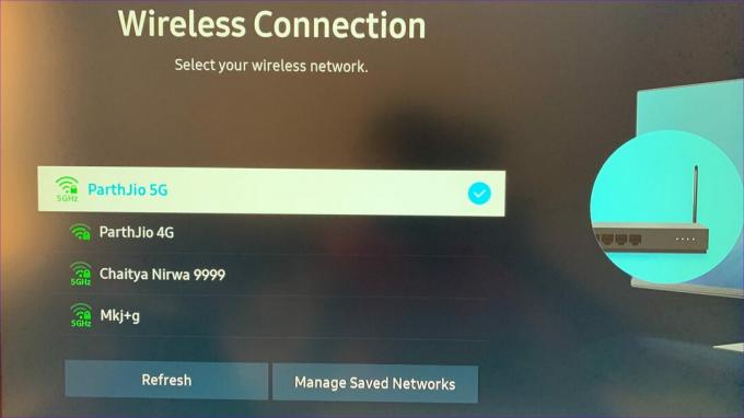 sélectionnez Wi-Fi sur le téléviseur Samsung