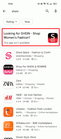 Shein is verboden in India