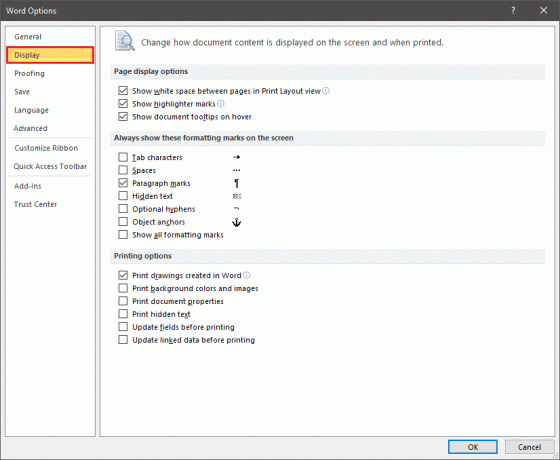 Busque la configuración " Pantalla" en el lado izquierdo