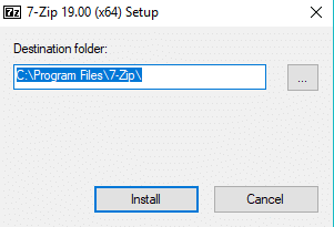 Standardmäßig ist Laufwerk C ausgewählt | So öffnen Sie TAR-Dateien (.tar.gz) unter Windows 10